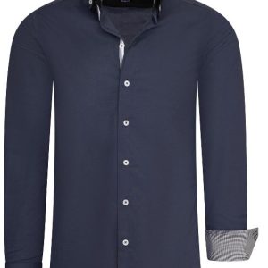 Rusty Neal – Heren Overhemd – Antraciet – Navy – Dubbele Kraag – Art.nr. 11028