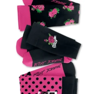 Betsey Johnson compressie kousen Bloemen en Polka 3 paar