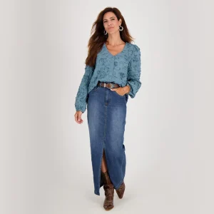 Skirt Denim Stretch | Medium Denim Blue