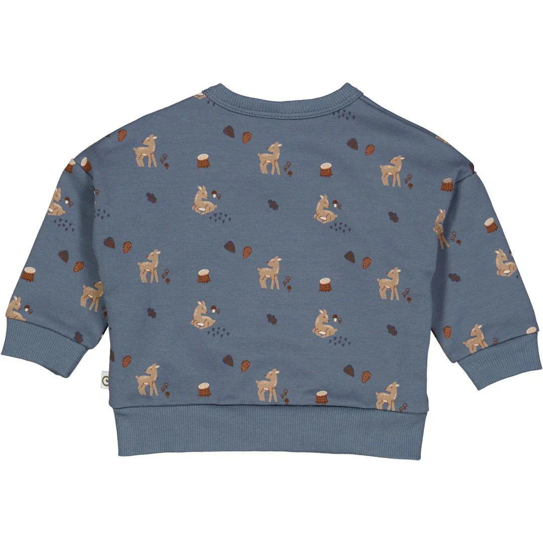 Müsli - Sweatshirt met hertjes - Stormy Blue - Afbeelding 3
