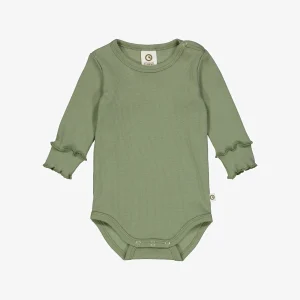 Müsli - Cozy me rib body/ romper - Poetry Green