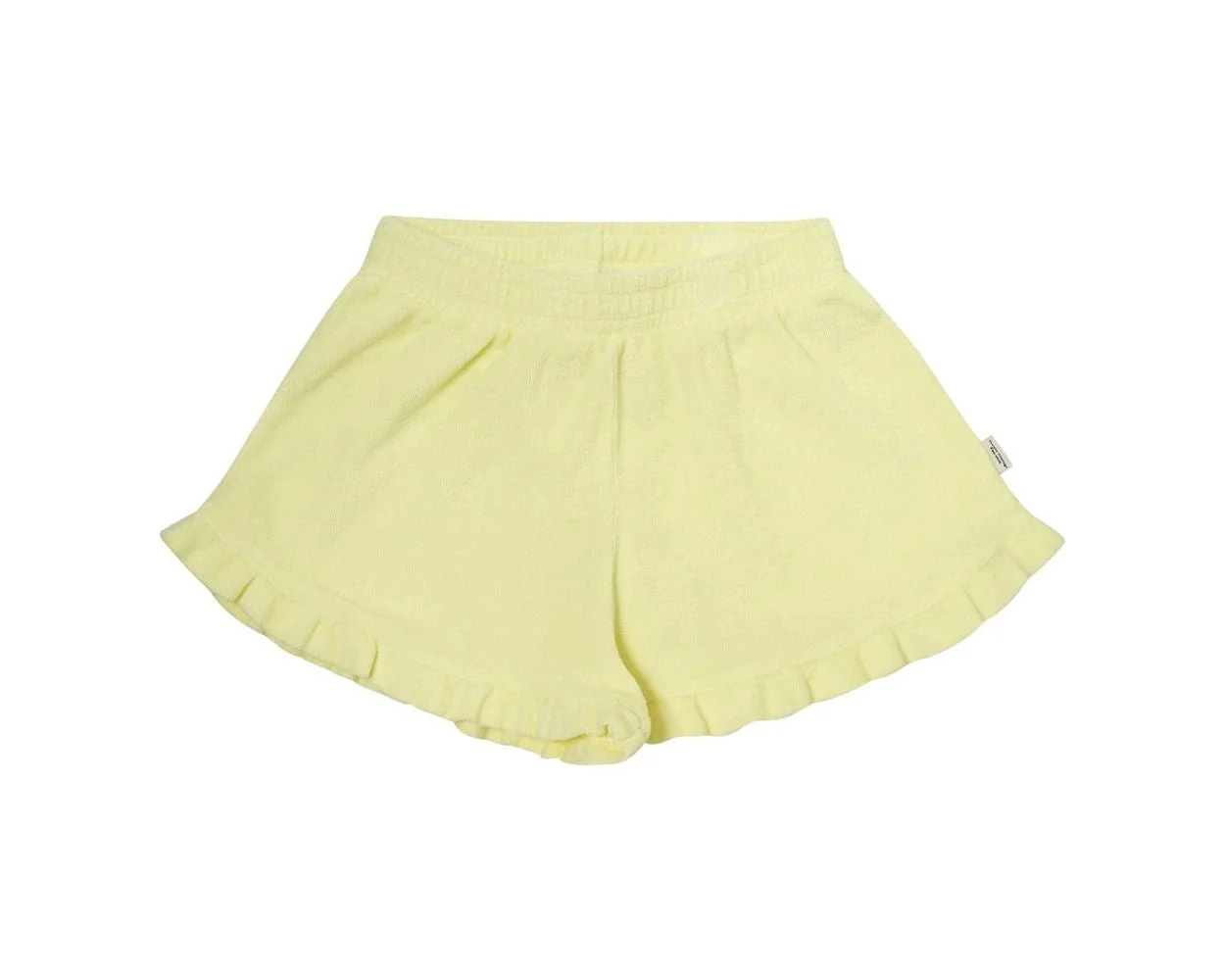 Tocoto Vintage Terry Short – Zacht Gele Short met Ruches