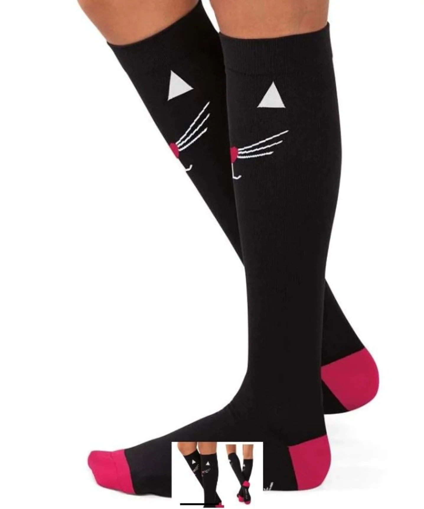 Betsey Johnson compressie kousen Heartbeat, Dog en Cat - Afbeelding 3