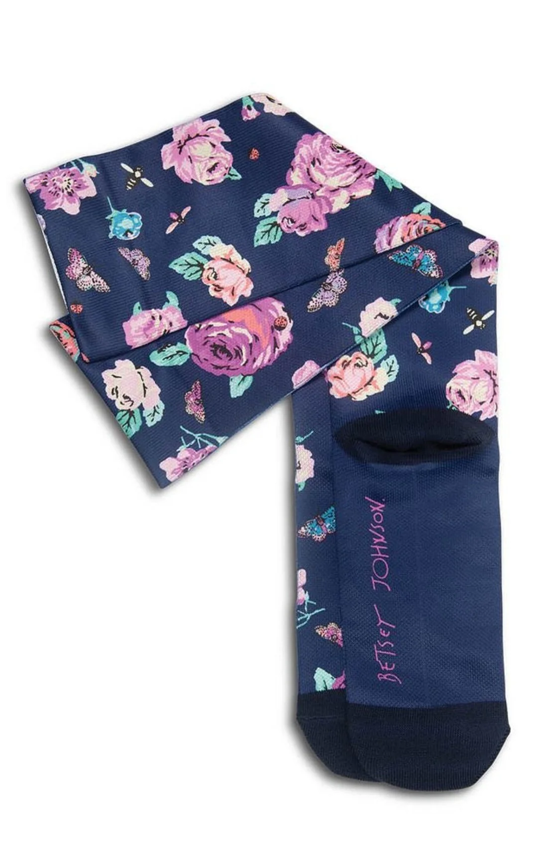 Betsey Johnson compressie kousen Lipstick en Bloemen - Afbeelding 4