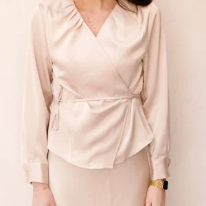 Caprina Heavy Sateen Blouse Champagne