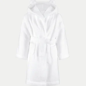 Kinderbadjas zero-twist katoen | Wit