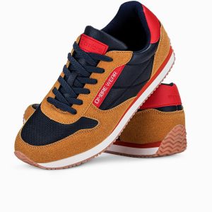 Ombre – Heren sneakers – Camel – Laag model – Stevige zolen – Art.nr. T310