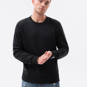Ombre – Heren Sweater – Zwart – Normalfit – Ronde Hals – Art.nr. B978