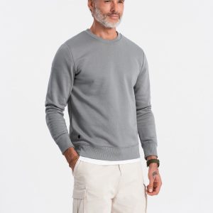 Ombre – Heren Sweater – Grijs Beige – Normalfit – Zachte Stof – Art.nr. B978