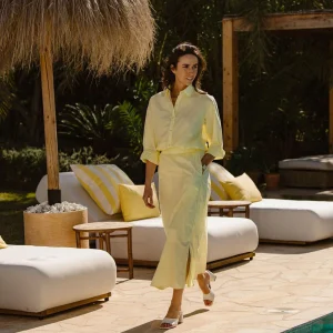 Femke katoenen rok geel