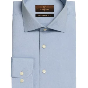 Gaznawi – Herenoverhemd – Blauw – Harde Kraag – Katoen – Art.nr. GAZ11987-BL