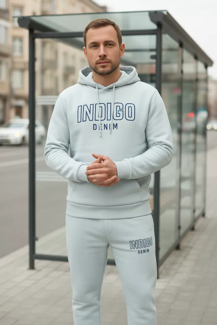 Indigo Denim – Luka – Joggingpak Heren – Jogging Set – Modaitalia – Art.nr. ID-001 - Afbeelding 3
