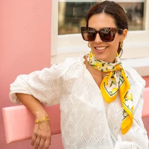 Sjaaltje Limone | Multicolor/Geel