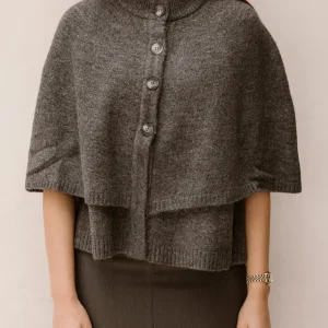 Josei Double Knit Cape Grey