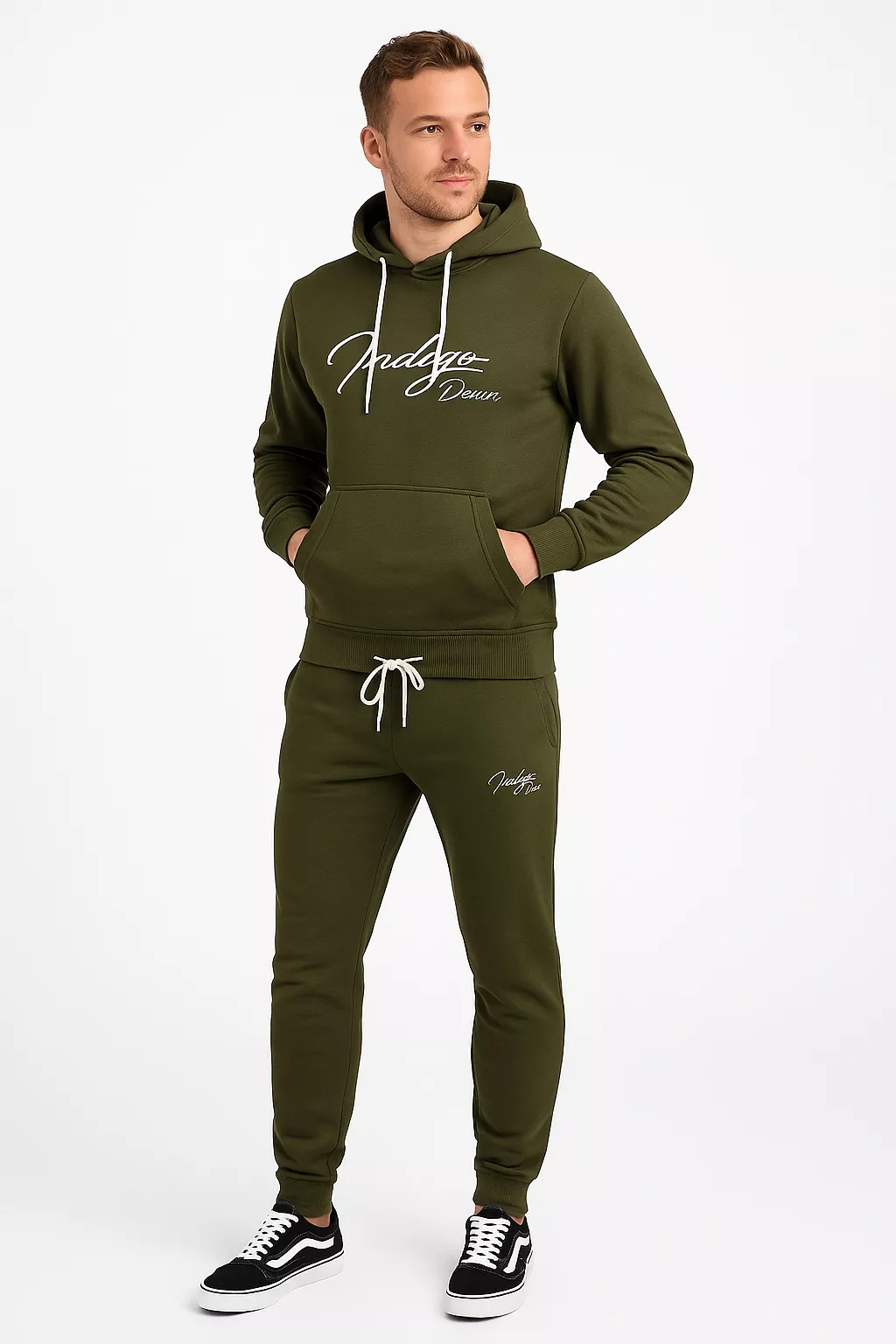 Indigo Denim – Joggingpak Heren – Kaki Groen – Art.nr. ID-060 - Afbeelding 7