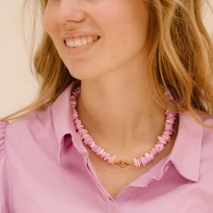 Ketting seashell fuchsia