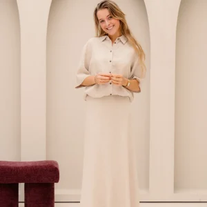 MSCHViana Ginia 3/4 Shirt Sand Melange