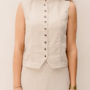 MSCHViana Ginia Waistcoat Sand Melange