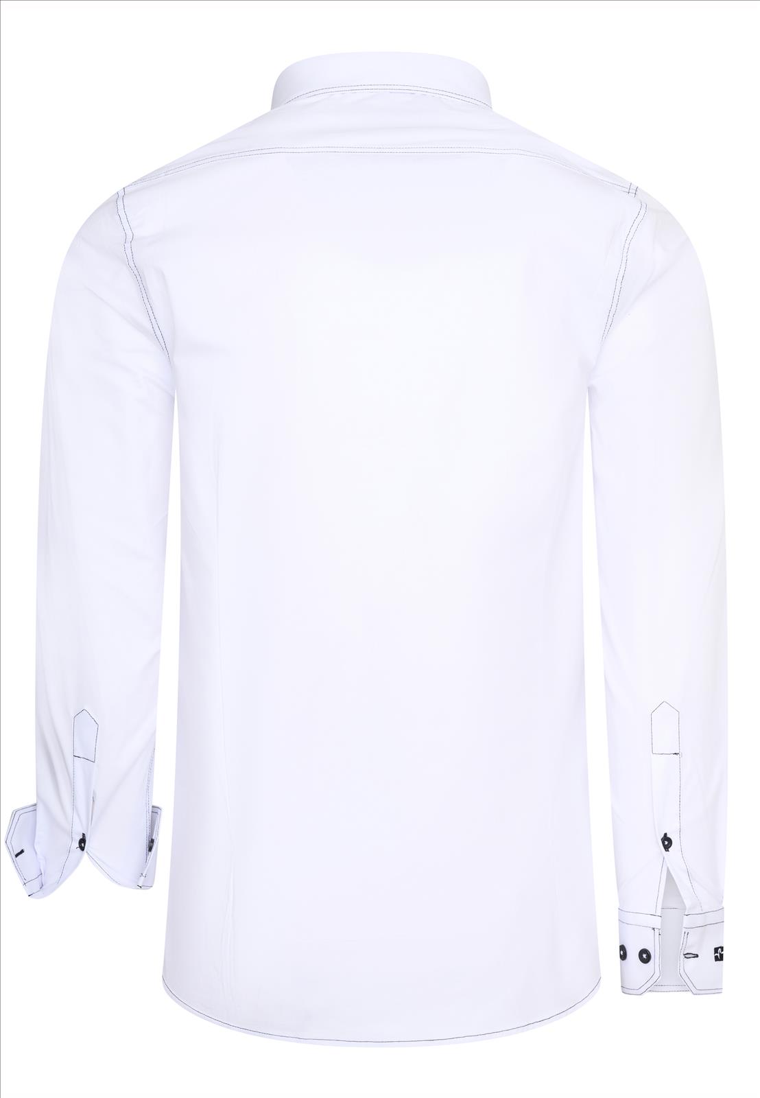 Italian Style – Heren Overhemd – Wit – Casual – Style-Italy – Art.nr. 11024 - Afbeelding 3