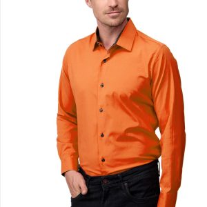 ItalianStyle – Heren Overhemd – Slim Fit Model – Oranje – Modaitalia – Art.nr. R-44
