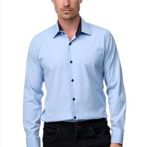 ItalianStyle – Herenoverhemd – Cloud – Katoen – Slimfitmodel – Lichtblauw – Art.nr. R-44