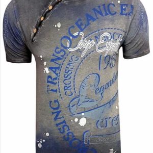 Rusty Neal – Heren T-Shirt – Antraciet – Zachte Stof – Italianstyle – Art.nr. 15045
