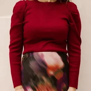 Pofmouw top long sleeve bordeaux