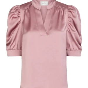 Roella sateen blouse pink evening rose