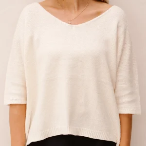 Sandra top off white