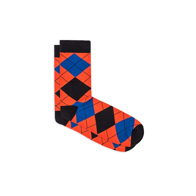 Brunello – Herensokken – Print – Oranje – Lichte stretch – Art.nr. 810950 - Afbeelding 2