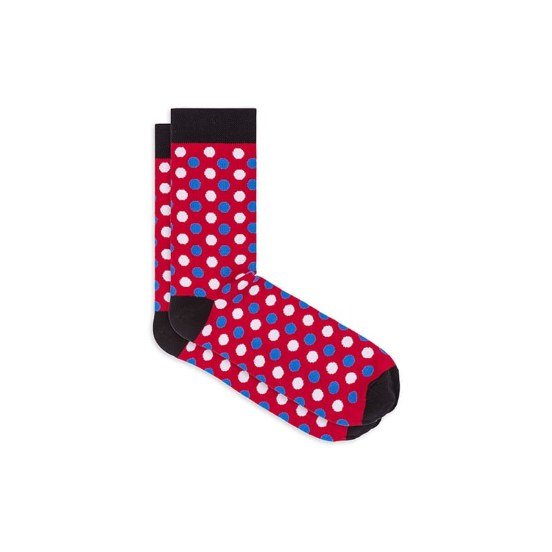 Bari – Herensokken – Rood – Print – Lichte stretch – Art.nr. 810943