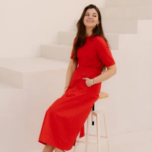 Yascolea HW Ankle Skirt Fiery Red